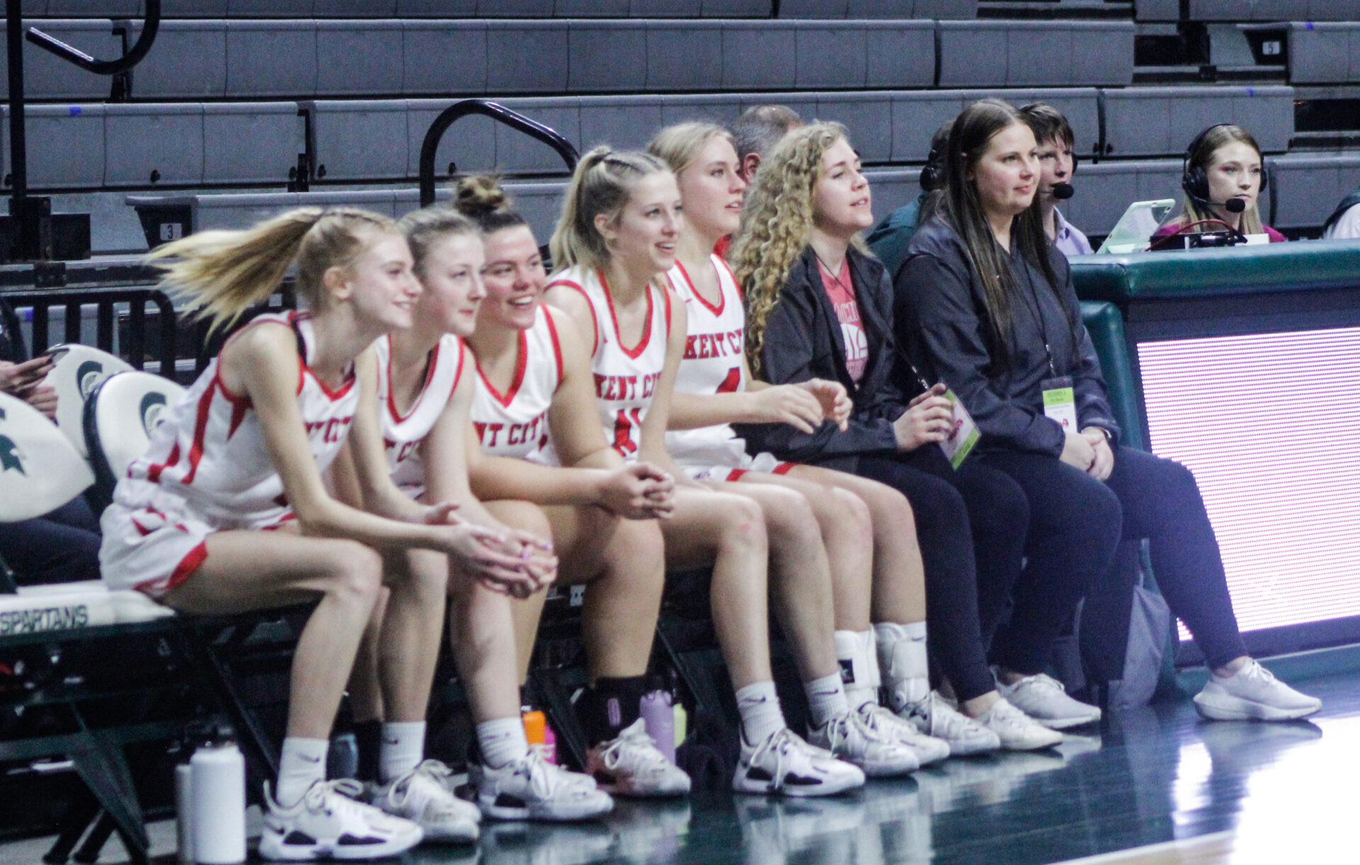 Selfcontrol during March Madness Kent City girls hoops coach Aleah