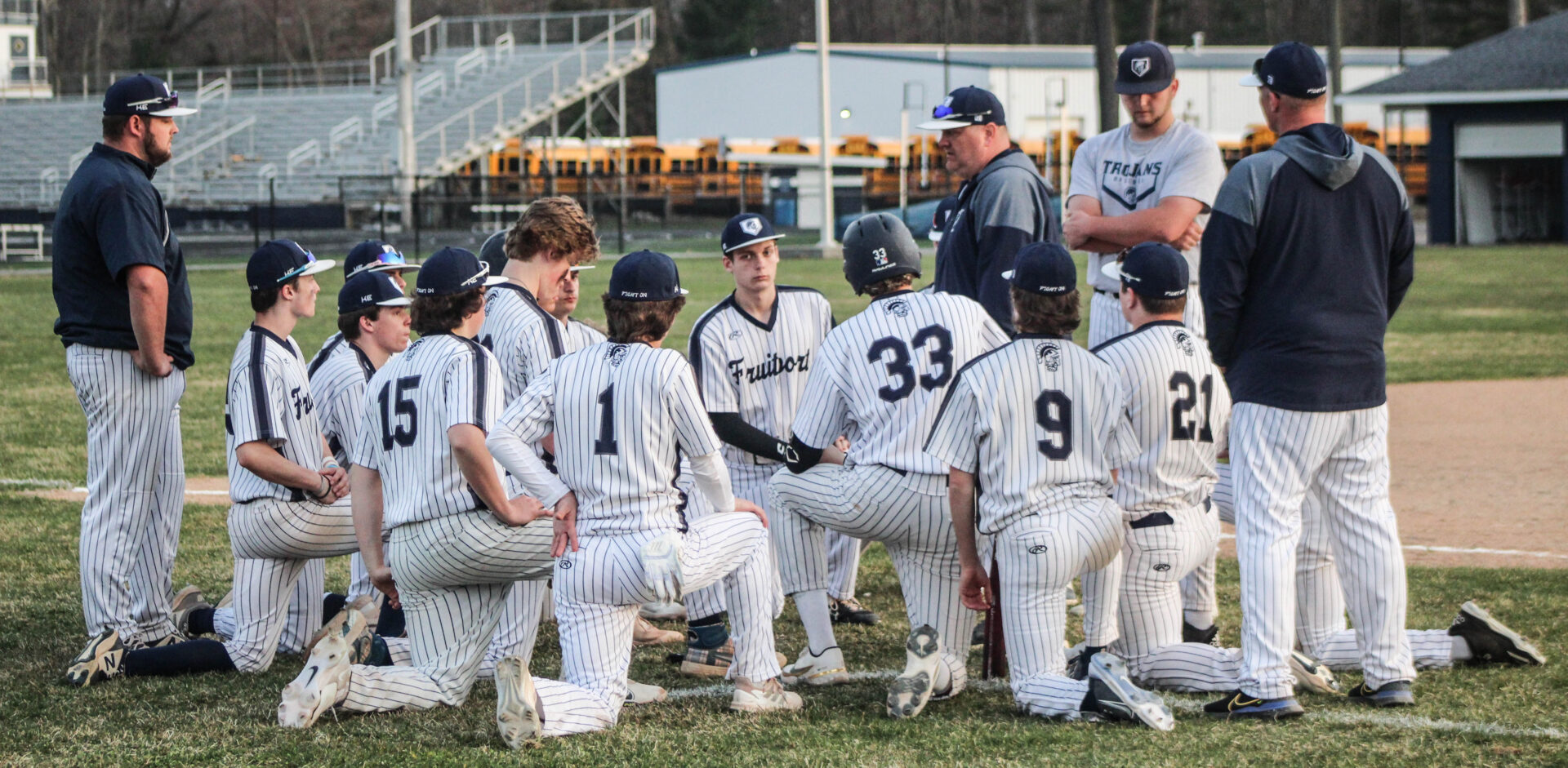 Fruitport baseball team opens conference play with a pair of tough 32